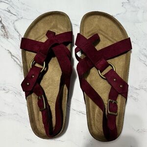 Women's Burgundy Sandals Maurices size 8M